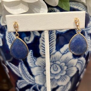 Sapphire vermeil CZ Earrings